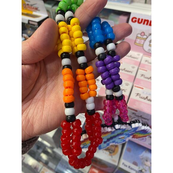 My Little Pony Rainbow Dash Double Sided Kandi Perler Necklace - Picture 4 of 7